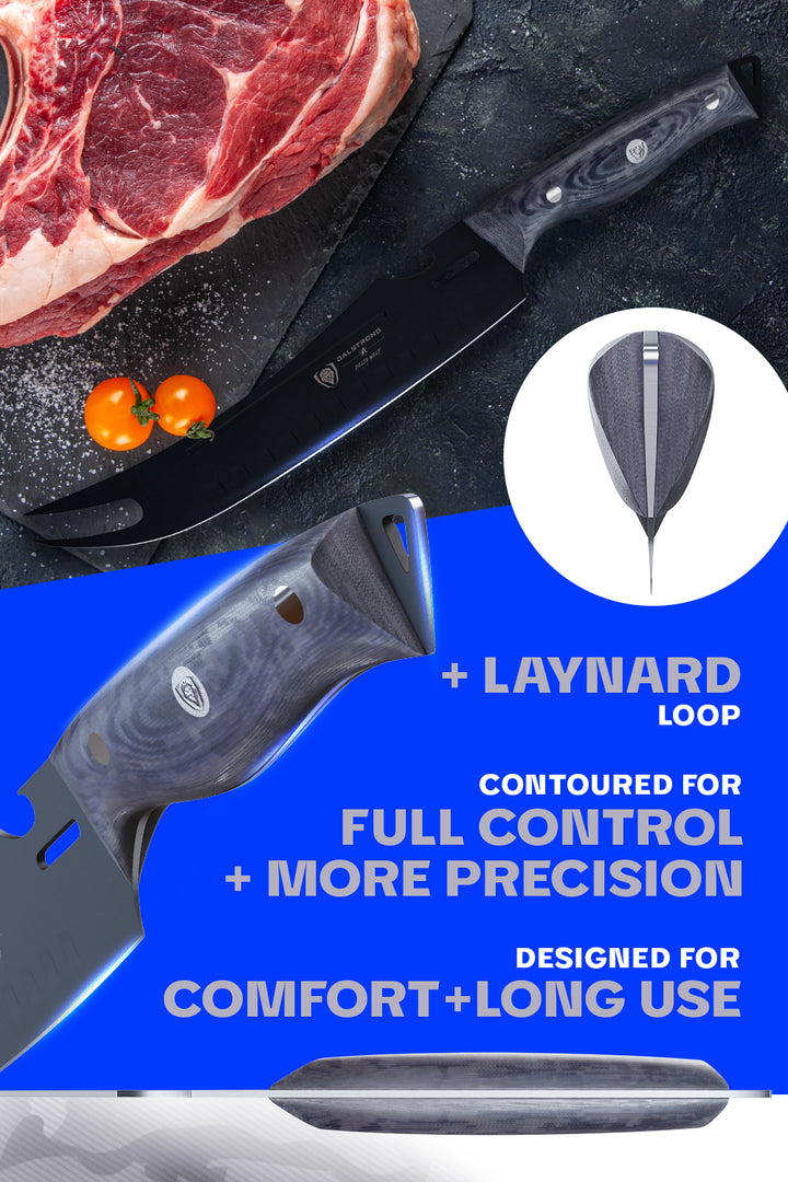 Pitmaster Knife 9" | Delta Wolf Series | Forked Tip & Bottle Opener | Dalstrong ©