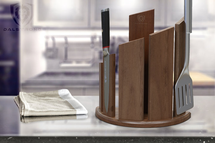 Dragon Spire Magnetic Block | Double-Sided | Walnut Wood | Dalstrong ©