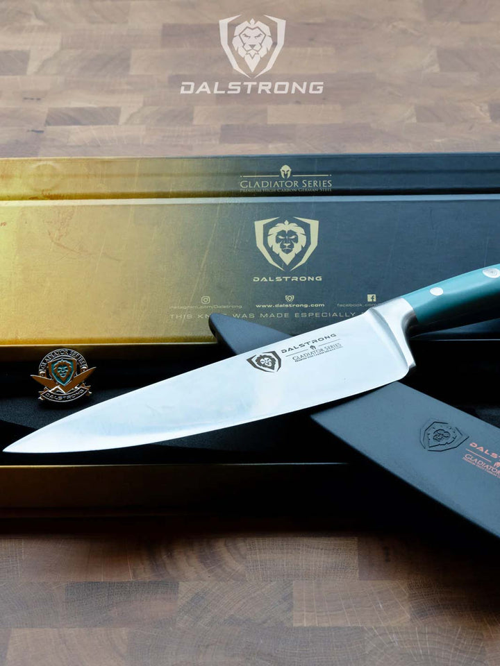 Chef Knife 8" | Aegean Handle | Gladiator Series | NSF Certified | Dalstrong ©