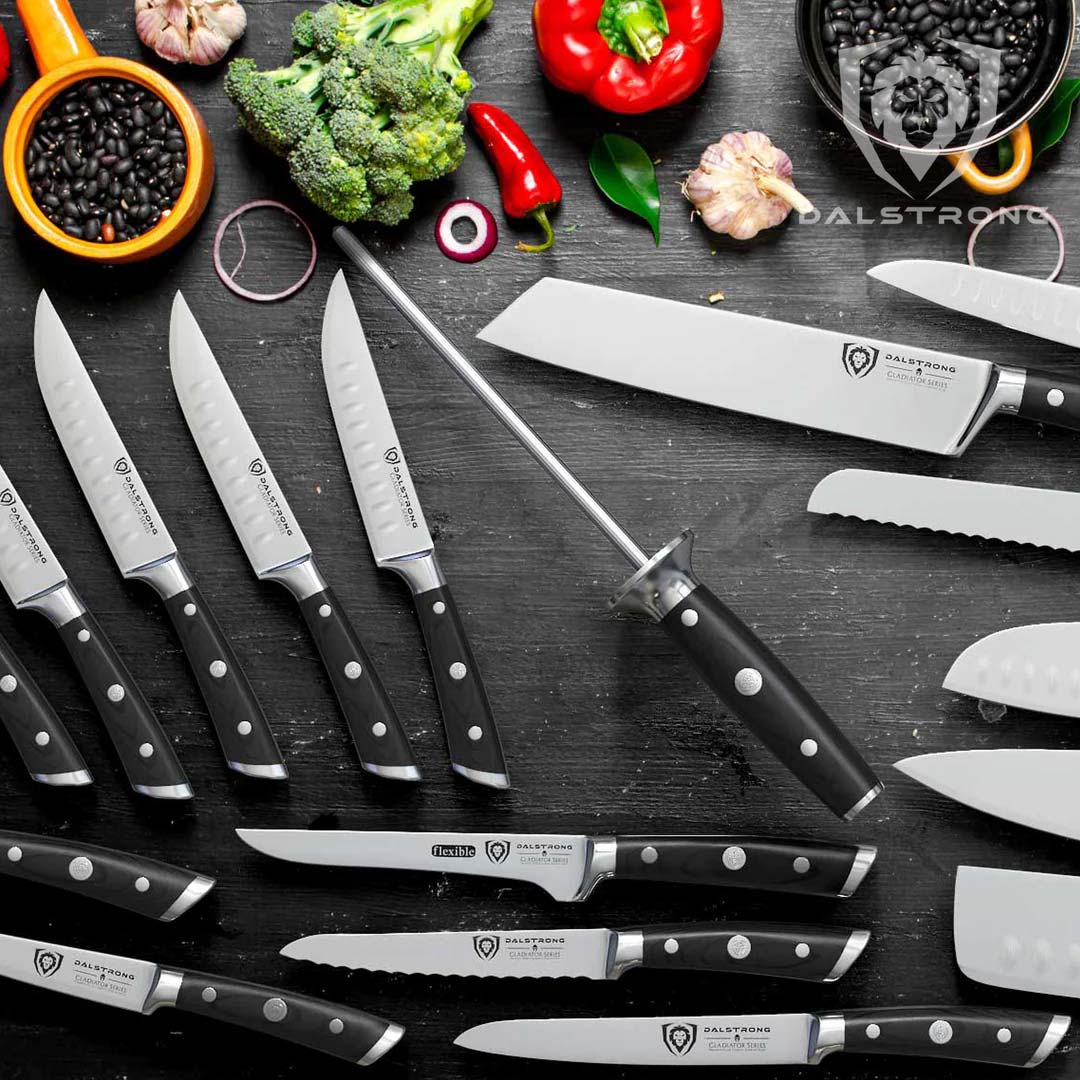 18 Piece Colossal Knife Set with Block | Gladiator Series | Knives NSF Certified | Dalstrong ©