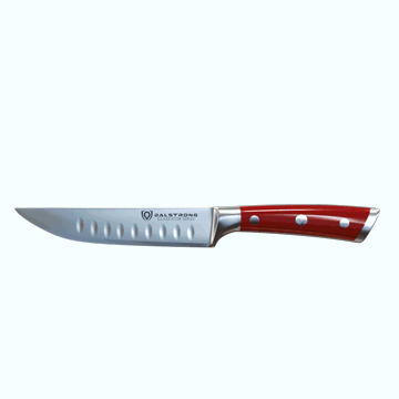 4-Piece Straight-Edge Steak Knife Set | Red ABS Handles | Gladiator Series | NSF Certified | Dalstrong ©