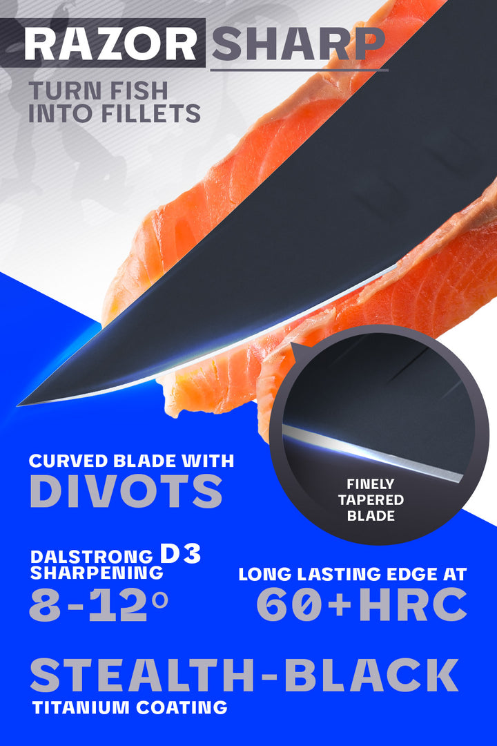 Curved Fillet Knife 6" | Delta Wolf Series | Dalstrong ©