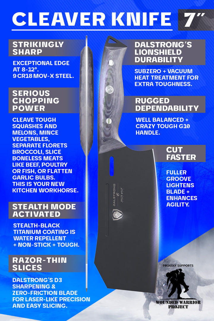 Cleaver Knife 7" | Delta Wolf Series | Dalstrong ©