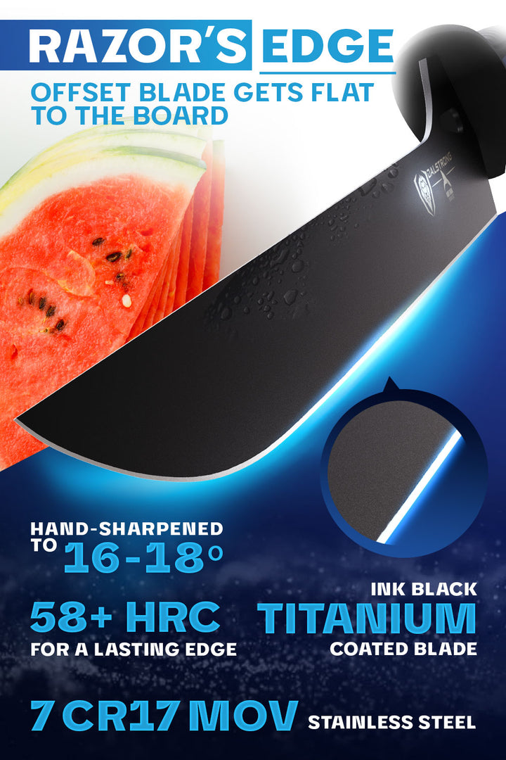 Offset Slicing & Carving Knife 10" | Night Shark Series | NSF Certified | Dalstrong ©