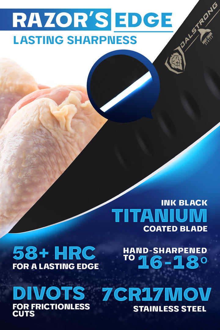 Curved Boning Knife 6" | Night Shark Series | NSF Certified | Dalstrong ©