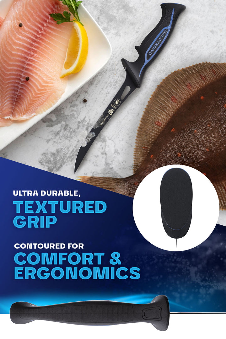 Fillet Knife 7" | Night Shark Series | Flexible Blade | NSF Certified | Dalstrong ©