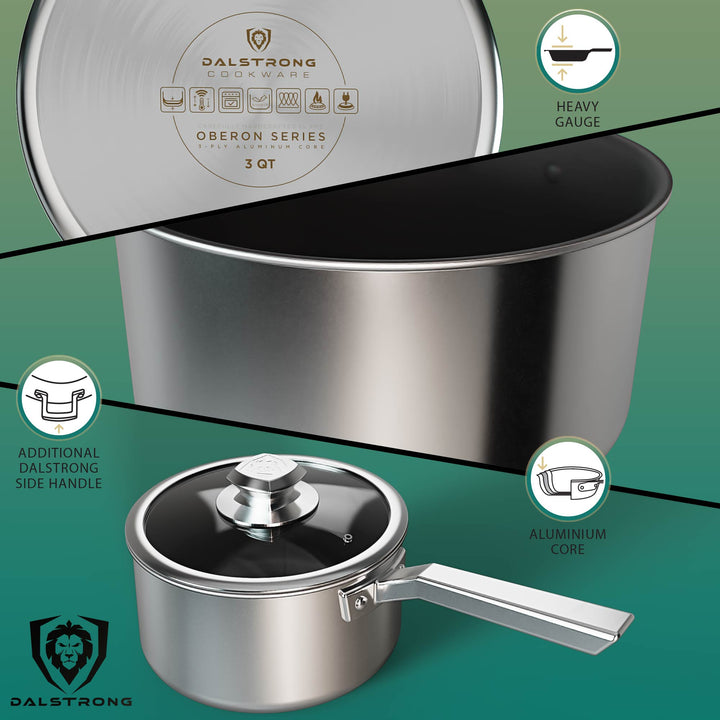 3 Quart Stock Pot | ETERNA Non-Stick | Oberon Series | Dalstrong ©