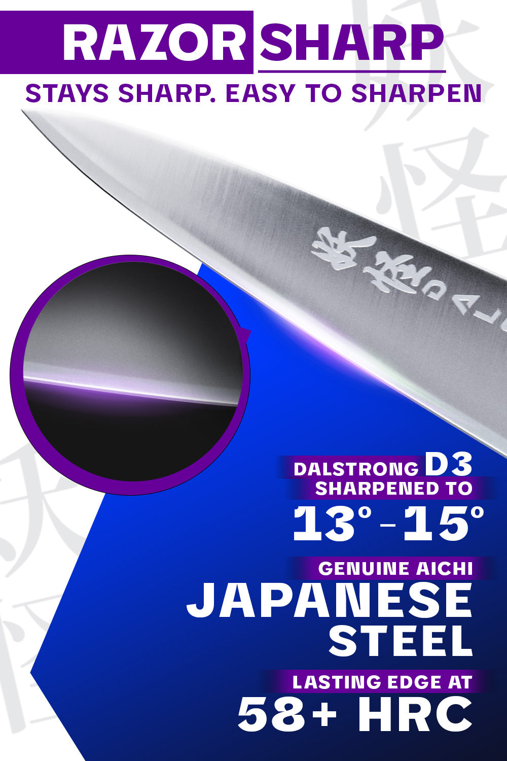 Chef's Knife 8" | White G10 Handle | Phantom Series | Dalstrong ©