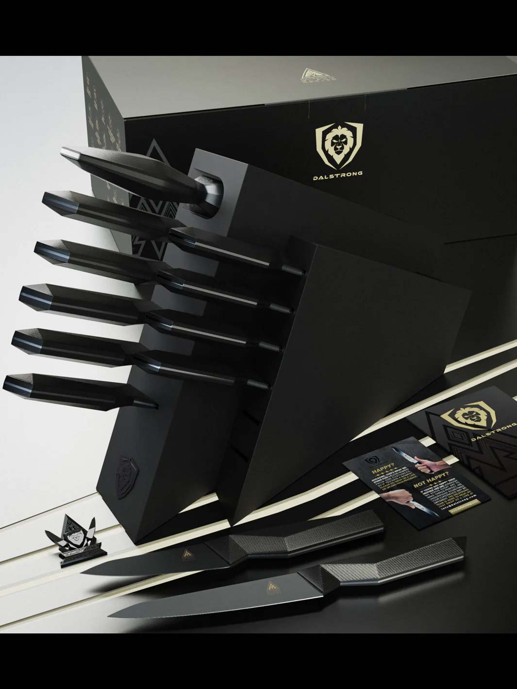 12 Piece Knife Block Set | Shadow Black Series | NSF Certified | Dalstrong ©