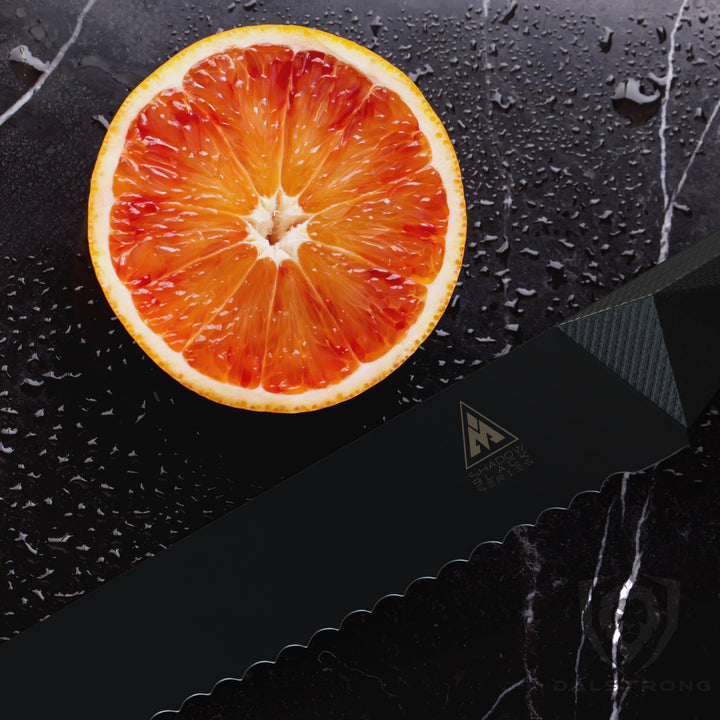 Serrated Utility Knife 6.5"  | Shadow Black Series | NSF Certified | Dalstrong ©