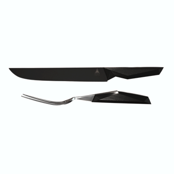 Carving Knife & Fork Set 9" | Shadow Black Series | NSF Certified | Dalstrong ©