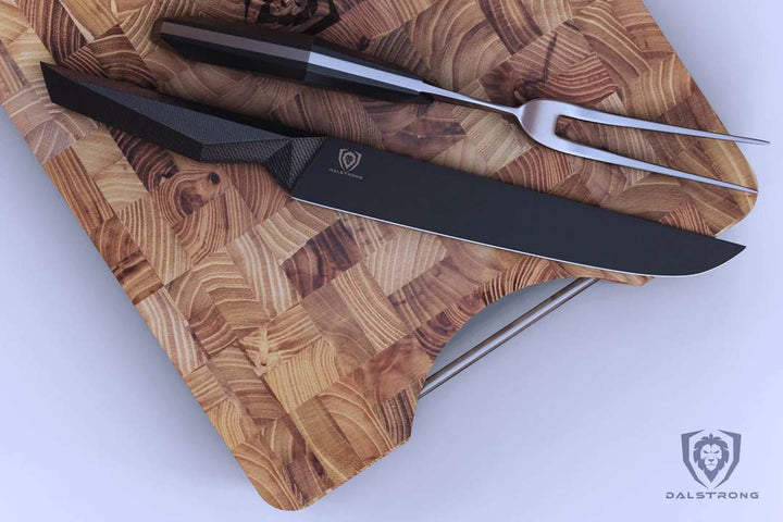 Carving Knife & Fork Set 9" | Shadow Black Series | NSF Certified | Dalstrong ©
