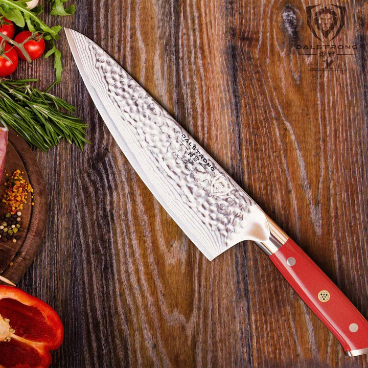 Chef's Knife 8" | Crimson Red Handle | Shogun Series X | Dalstrong ©