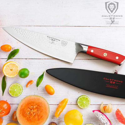 Chef's Knife 8" | Crimson Red Handle | Shogun Series X | Dalstrong ©