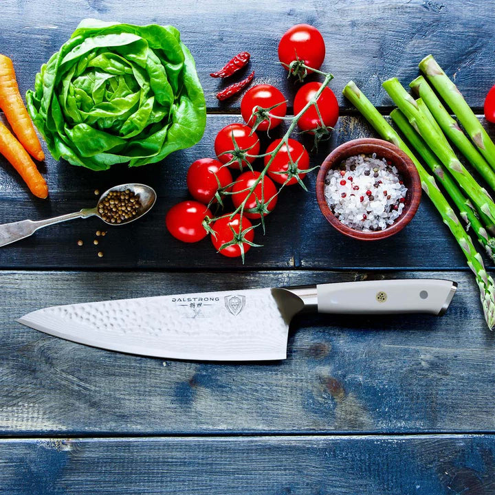 Chef's Knife 8" | Glacial White Handle | Shogun Series X | Dalstrong ©