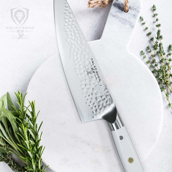 Chef's Knife 8" | Glacial White Handle | Shogun Series X | Dalstrong ©