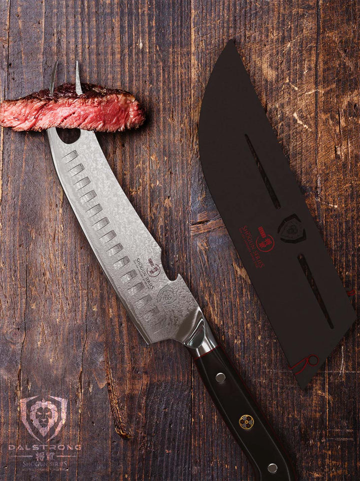 BBQ Pitmaster & Meat Knife 8" | Forked Tip & Bottle Opener | Shogun Series ELITE | Dalstrong ©
