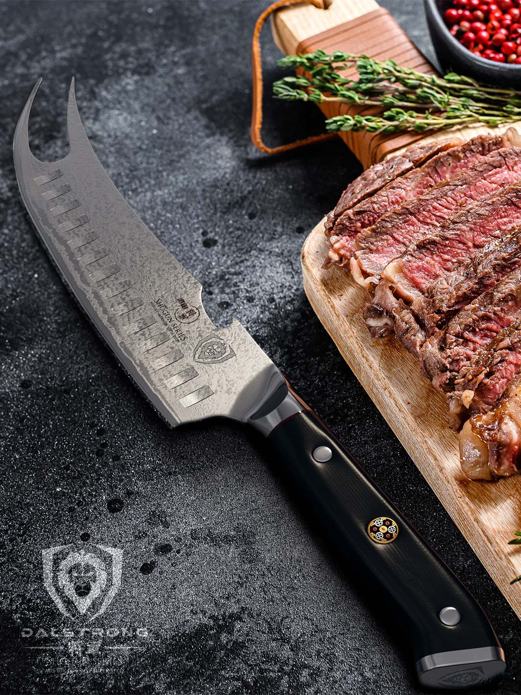 BBQ Pitmaster & Meat Knife 8" | Forked Tip & Bottle Opener | Shogun Series ELITE | Dalstrong ©