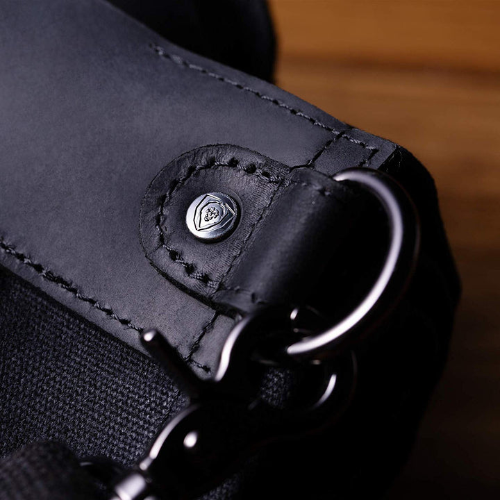 12oz Heavy Duty Canvas & Leather | Nightmaster (Black) | Nomad Knife Roll | Dalstrong ©