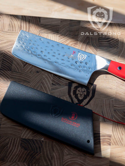 Nakiri Vegetable Knife 6" | Crimson Red ABS Handle | Shogun Series X | Dalstrong ©