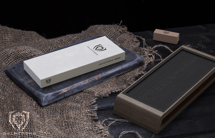 #1000 / #6000 Grit with Nagura Stone & Rust Eraser | Premium Whetstone Kit | Dalstrong ©